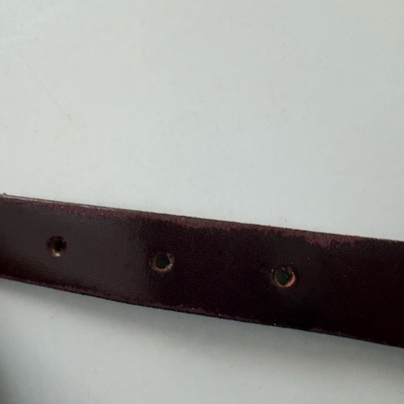 Mexx Burgundy Leather Belt with Silver Buckle - Picture 7 of 7
